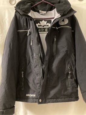 Avalanche Women’s Black Ski Snow Jacket Hooded Waterproof Coat Size S